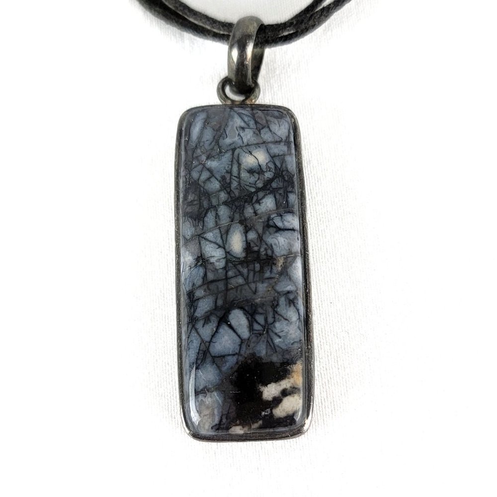 Artisan SJ 925 Picasso Marble Stone Pendant Necklace